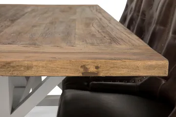 Lyon Matgrupp 200 cm med 6 Tuva Stol - Natur/Vit/Brun - Products - Möbler - Bord & matgrupp - Matgrupp