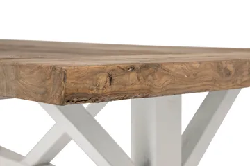 Lyon Matgrupp 200 cm med 6 Viktoria Stol - Natur/Vit/Grå - Products - Möbler - Bord & matgrupp - Matgrupp