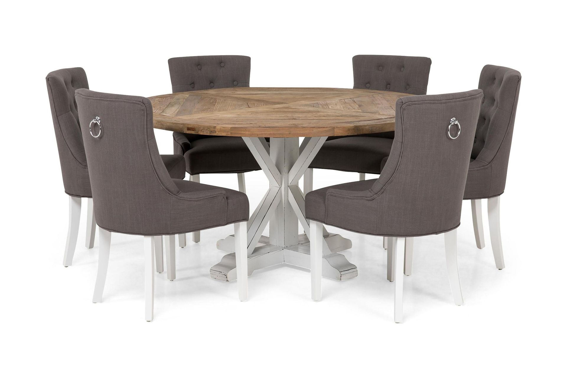 Lyon Matgrupp Runt med 6 Viktoria Stol