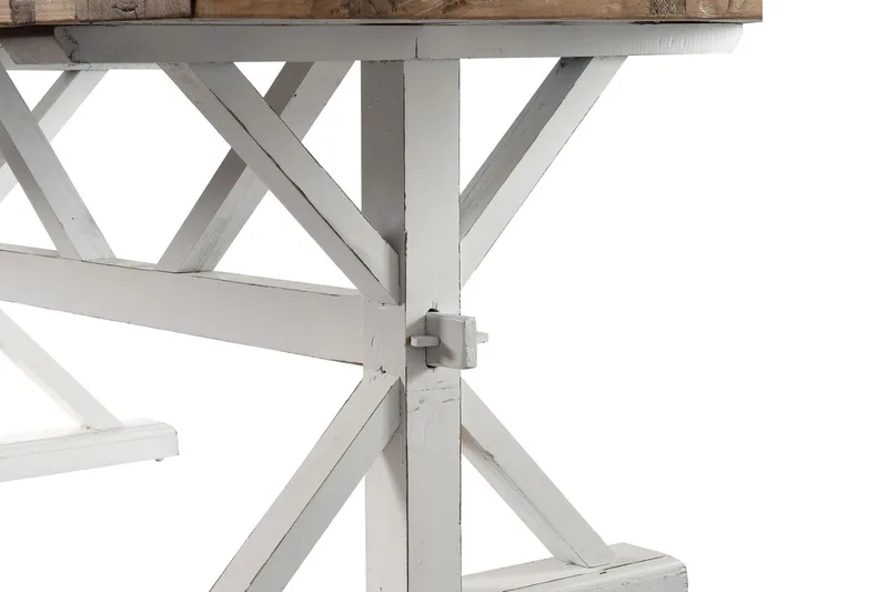 Lyon Vintage Matbord 200 cm Förlängningsbart - Natur / Vit - Products - Möbler - Bord & matgrupp - Matbord & köksbord