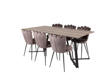 Marina Matgrupp 180 cm Rektangulär med 6 Limhamn stolar - Svart - Products - Möbler - Bord & matgrupp - Matgrupp