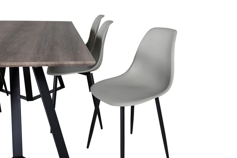 Marina Matgrupp 180 cm Rektangulär med 6 Polar stolar - Svart - Products - Möbler - Bord & matgrupp - Matgrupp