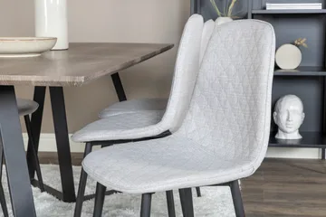 Marina Matgrupp 180 cm Rektangulär med 6 Polar stolar - Svart - Products - Möbler - Bord & matgrupp - Matgrupp