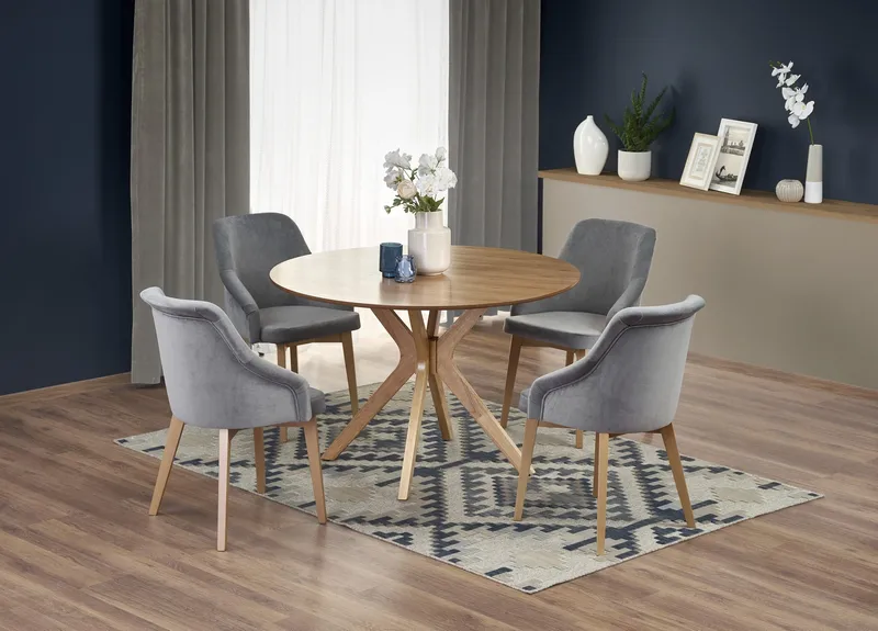 Matbord Ø120 cm ekfanèr - Rio - Ek - Products - Möbler - Bord & matgrupp - Matbord & köksbord