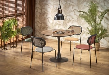 Matbord Ø90 cm - Valnöt/svart - Valnöt/svart - Products - Möbler - Bord & matgrupp - Matbord & köksbord