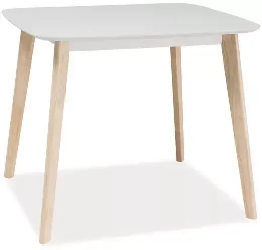 Matbord 80x90 cm Vit/ek - Salma - Vit/Ek - Products - Möbler - Bord & matgrupp - Matbord & köksbord