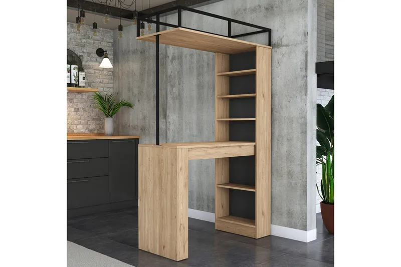 Matbord Beloumont Valnöt / Svart - Svart/Mörkbrun - Products - Möbler - Bord & matgrupp - Matbord & köksbord