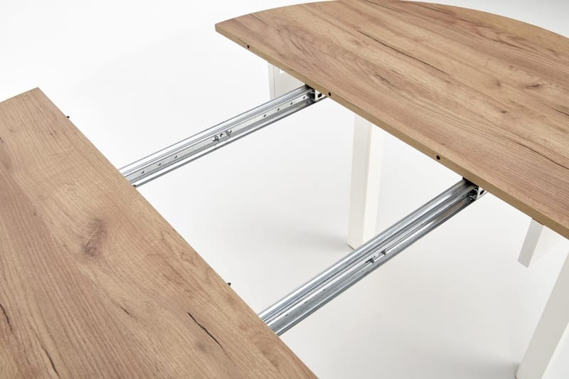 Matbord Berivan Runt Förlängningsbart Ø102 cm (102–142 cm) - Craft ek/vit - Products - Möbler - Bord & matgrupp - Matbord & köksbord