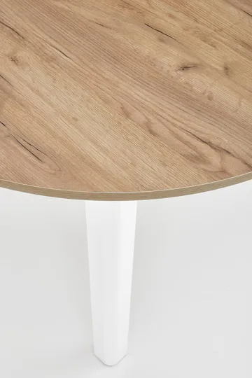 Matbord Berivan Runt Förlängningsbart Ø102 cm (102–142 cm) - Craft ek/vit - Products - Möbler - Bord & matgrupp - Matbord & köksbord