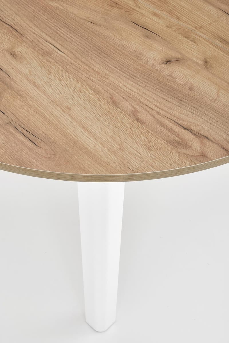 Matbord Berivan Runt Förlängningsbart Ø102 cm (102–142 cm) - Craft ek/vit - Products - Möbler - Bord & matgrupp - Matbord & köksbord