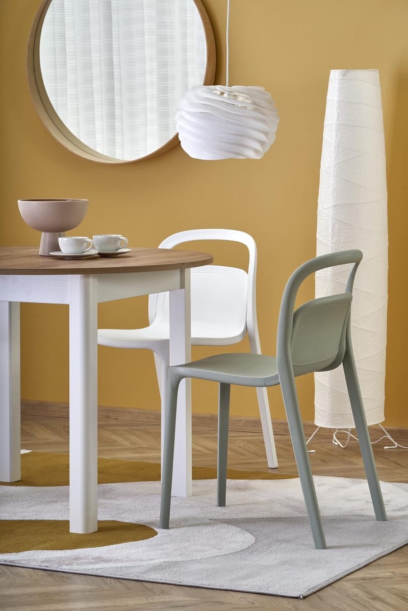 Matbord Berivan Runt Förlängningsbart Ø102 cm (102–142 cm) - Craft ek/vit - Products - Möbler - Bord & matgrupp - Matbord & köksbord