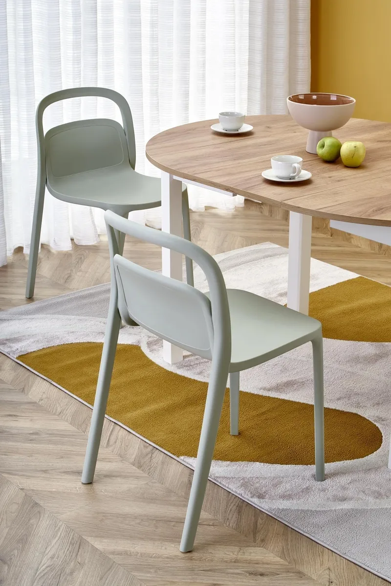 Matbord Berivan Runt Förlängningsbart Ø102 cm (102–142 cm) - Craft ek/vit - Products - Möbler - Bord & matgrupp - Matbord & köksbord