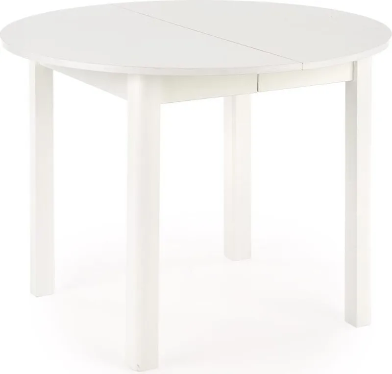 Matbord Berivan Runt Förlängningsbart 102–142 cm, Vit