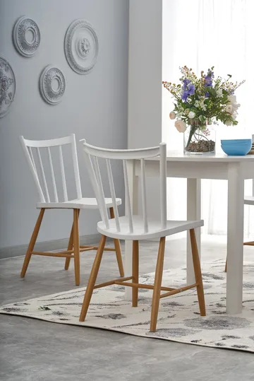 Matbord Berivan Runt Förlängningsbart 102–142 cm - Vit - Products - Möbler - Bord & matgrupp - Matbord & köksbord