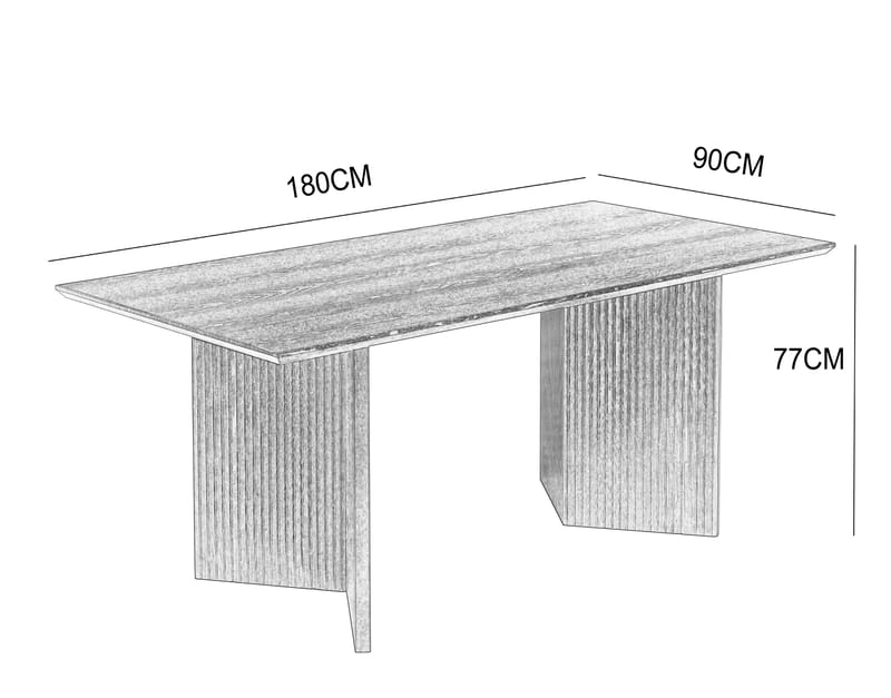 Matbord Crossby 180x90 cm - Svartbetsad ek - Products - Möbler - Bord & matgrupp - Matbord & köksbord