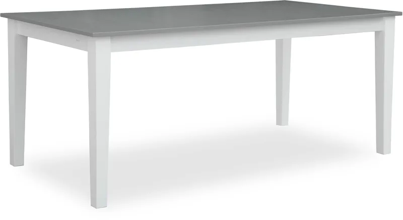 Matbord Fårö 180 cm, Vit/Grå