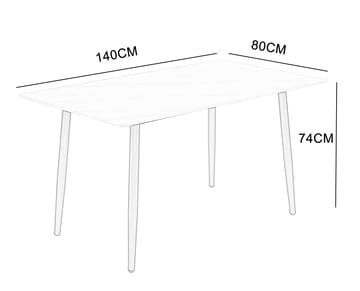 Matbord Inez Keramisk 140x80 cm - Vit matt marmor - Products - Möbler - Bord & matgrupp - Matbord & köksbord