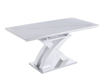 Matbord Ingrid Förlängningsbart 120–160 cm - Vit marmor - Products - Möbler - Bord & matgrupp - Matbord & köksbord