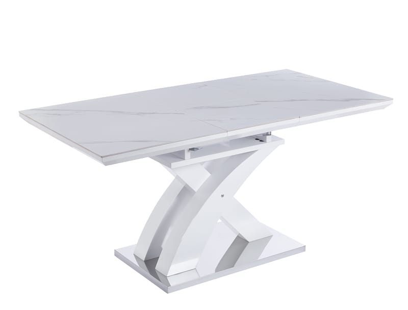 Matbord Ingrid Förlängningsbart 120–160 cm - Vit marmor - Products - Möbler - Bord & matgrupp - Matbord & köksbord