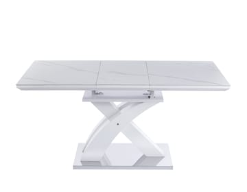Matbord Ingrid Förlängningsbart 120–160 cm - Vit marmor - Products - Möbler - Bord & matgrupp - Matbord & köksbord