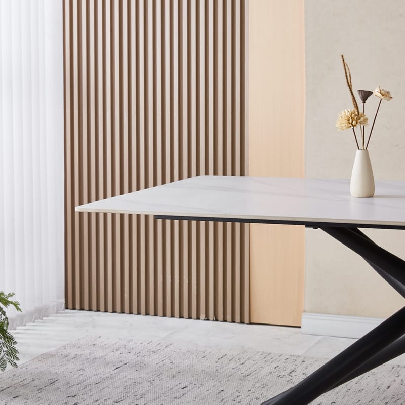 Matbord Jupiter Keramik 180x90 cm - Vit matt marmor - Products - Möbler - Bord & matgrupp - Matbord & köksbord