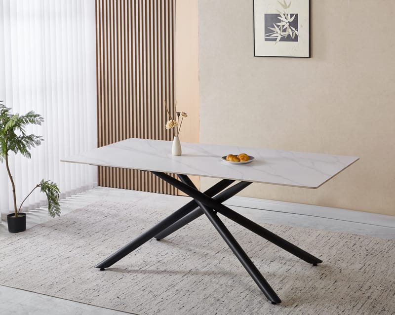 Matbord Jupiter Keramik 180x90 cm - Vit matt marmor - Products - Möbler - Bord & matgrupp - Matbord & köksbord