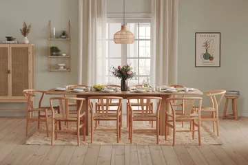 Kopparbo Matbord 200-260 cm Förlängningsbart med illäggsskiva - Vitlaserad Ek - Products - Möbler - Bord & matgrupp - Matbord & köksbord