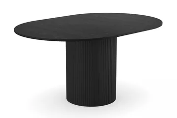 Kopparbo Matbord Runt 106-156 cm Förlängningsbart - Svart trä - Products - Möbler - Bord & matgrupp - Matbord & köksbord