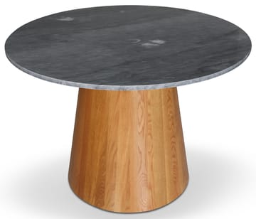 Matbord oljad ek / Grå marmor Ø106 cm - Oljad Ek/Grå Marmor - Products - Möbler - Bord & matgrupp - Matbord & köksbord