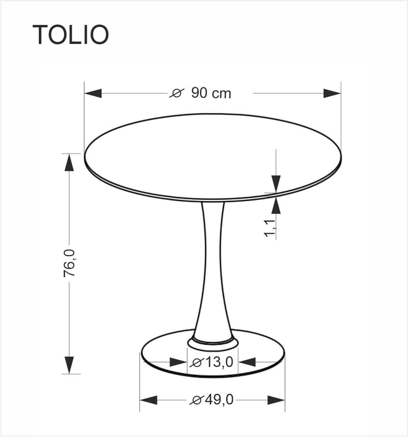 Matbord runt Ø90 cm - Beige travertin - Beige travertin - Products - Möbler - Bord & matgrupp - Matbord & köksbord