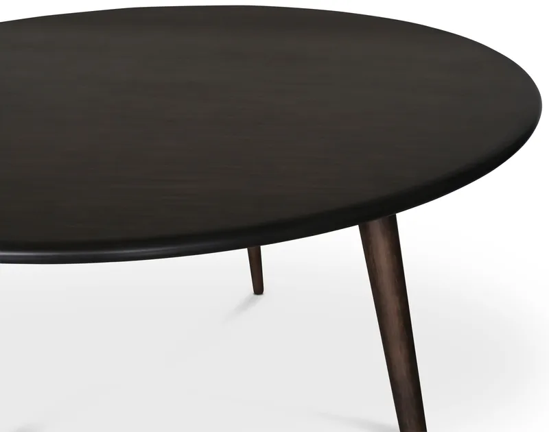 Matbord runt brunoljad ek Ø130 cm - Omni, Brunoljad ek