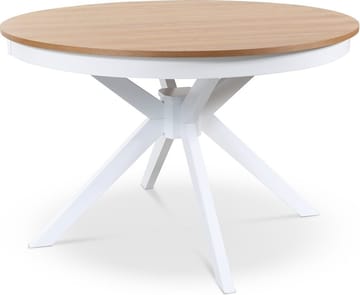 Matbord Tromsö Runt 120 cm - Vit/Oljad ek - Products - Möbler - Bord & matgrupp - Matbord & köksbord