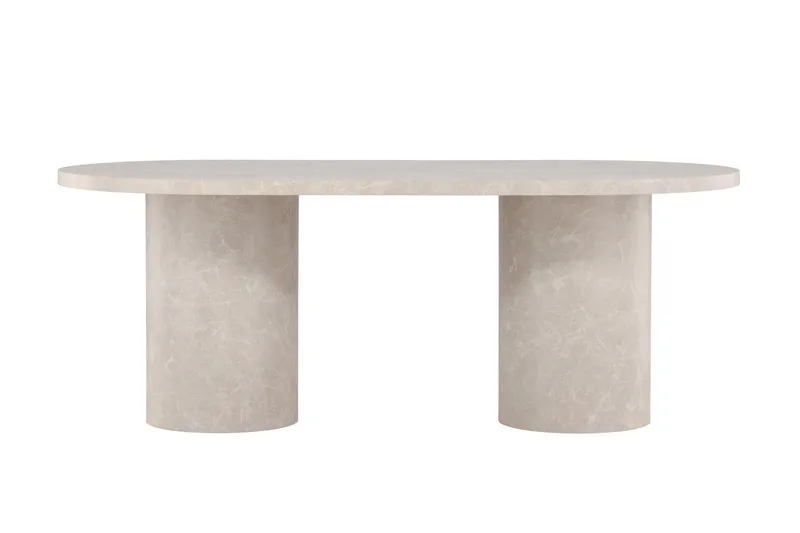 Matbord Peach Narvik Dining Table 100x200 cm - Beige Marblelook / Beige
