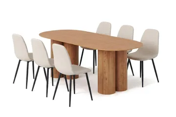 Beige/Metallben Svart - Svart