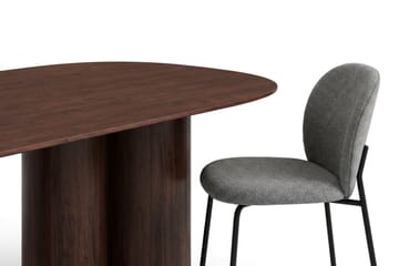 Juno Matgrupp rektangulärt 220 cm Valnöt med 6 Sawako Matstolar - Valnöt - Products - Möbler - Bord & matgrupp - Matgrupp