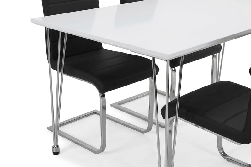 Matgrupp Kronblom 120 cm med 4 Cibus stolar - Vit - Products - Möbler - Bord & matgrupp - Matgrupp