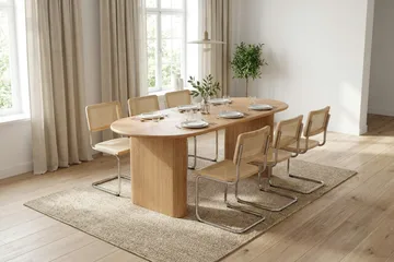 Noira Matgrupp rektangulärt 180 cm Ek med 6 Build Matstolar - Ek - Products - Möbler - Bord & matgrupp - Matgrupp