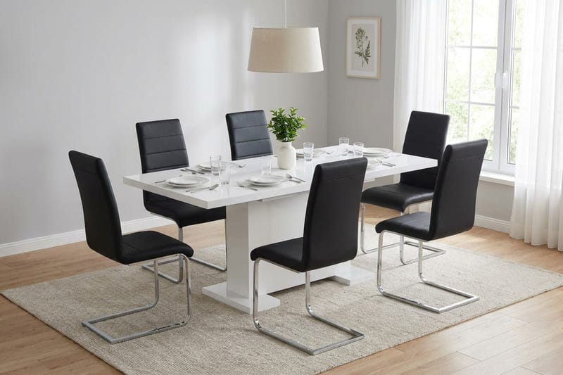 Matgrupp Ratliff 180 cm Förlängningsbar med 4 Cibus stolar - Products - Möbler - Bord & matgrupp - Matgrupp