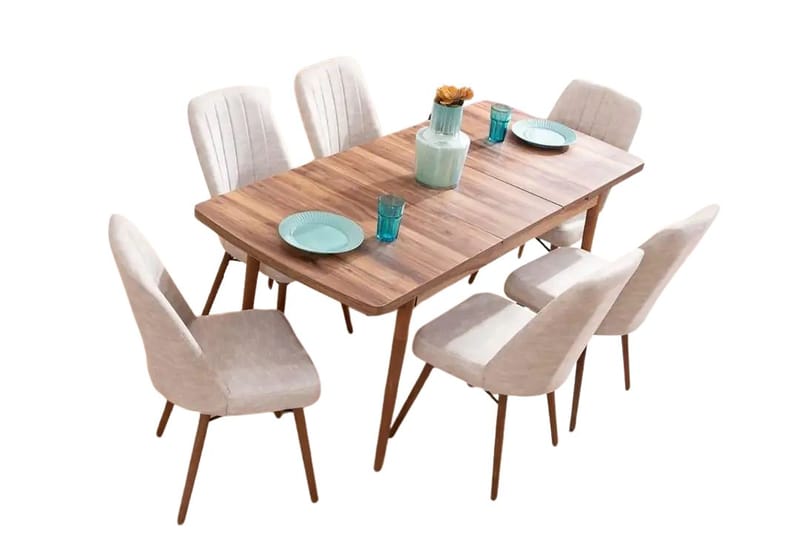 Teral Matgrupp Förlängningsbar 130-170 cm med 6 Stolar - Products - Möbler - Bord & matgrupp - Matgrupp