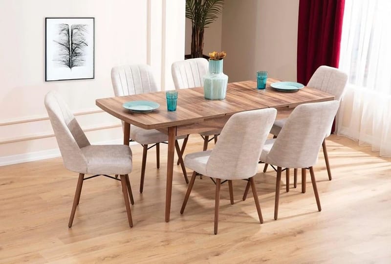 Teral Matgrupp Förlängningsbar 130-170 cm med 6 Stolar - Products - Möbler - Bord & matgrupp - Matgrupp
