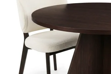 Vera Matgrupp 110 cm runt i Rökt Ek med 4 Eira Matstolar - Rökt ek - Products - Möbler - Bord & matgrupp - Matgrupp
