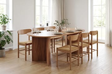 Vera Matgrupp rektangulärt 180 cm Ek med 6 Malte Matstolar - Products - Möbler - Bord & matgrupp - Matgrupp