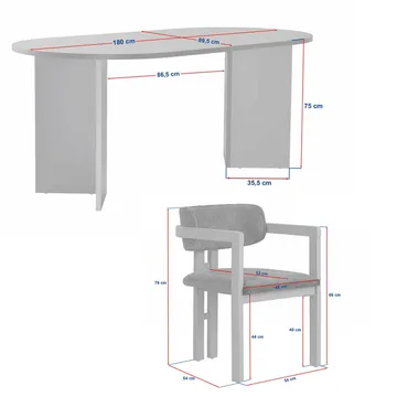 Vintar Matgrupp 180 cm med 4 stolar - Products - Möbler - Bord & matgrupp - Matgrupp