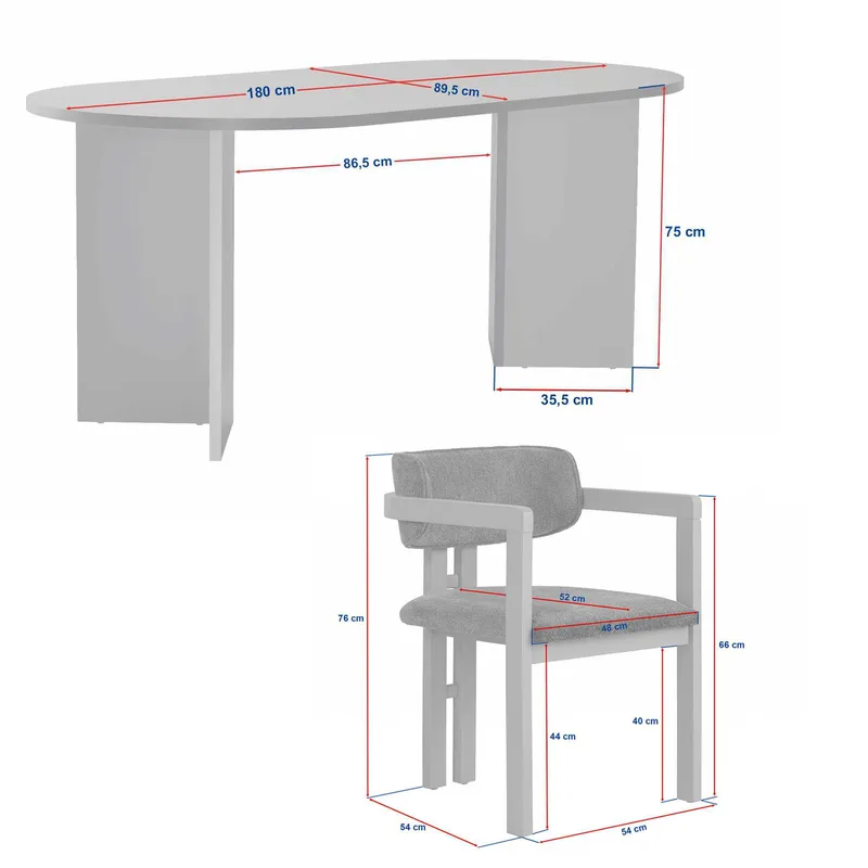 Vintar Matgrupp 180 cm med 4 stolar - Products - Möbler - Bord & matgrupp - Matgrupp