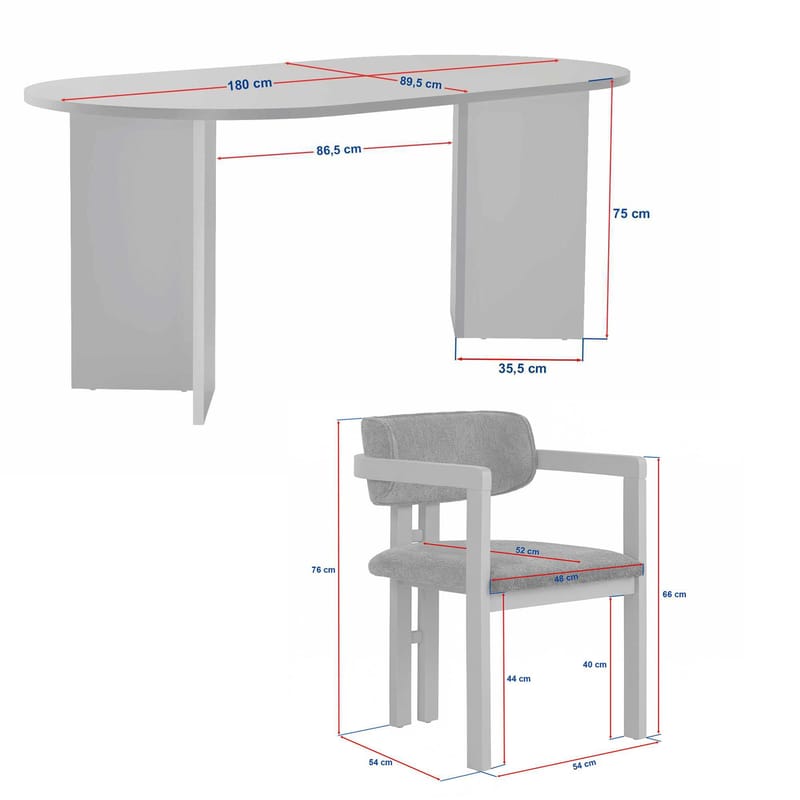 Vintar Matgrupp 180 cm med 4 stolar - Products - Möbler - Bord & matgrupp - Matgrupp