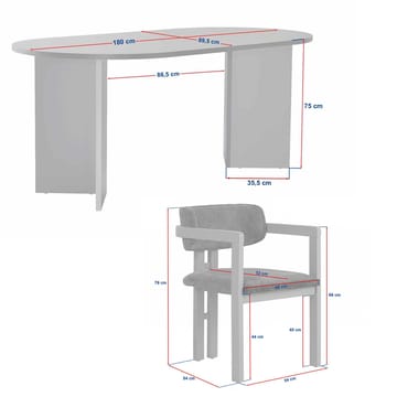 Vintar Matgrupp 180 cm med 6 stolar - Products - Möbler - Bord & matgrupp - Matgrupp