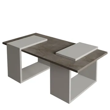 Matris Soffbord 90x37x46,6 cm - Gordion Marble och Grey - Products - Möbler - Bord & matgrupp - Soffbord