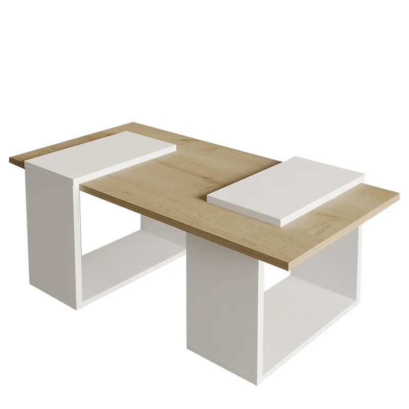 Matris Soffbord 90x37x46,6 cm - Vit och Sapphire Oak - Products - Möbler - Bord & matgrupp - Soffbord