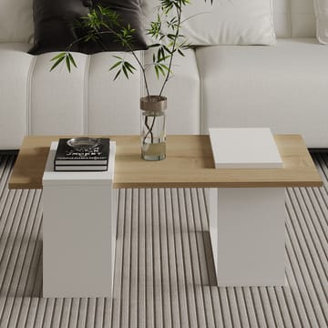 Matris Soffbord 90x37x46,6 cm - Vit och Sapphire Oak - Products - Möbler - Bord & matgrupp - Soffbord