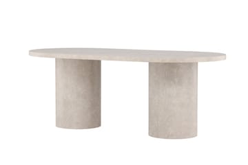 Narvik Dining Table 100x200 cm - Beige Marblelook  / - Beige - Products - Möbler - Bord & matgrupp - Matbord & köksbord